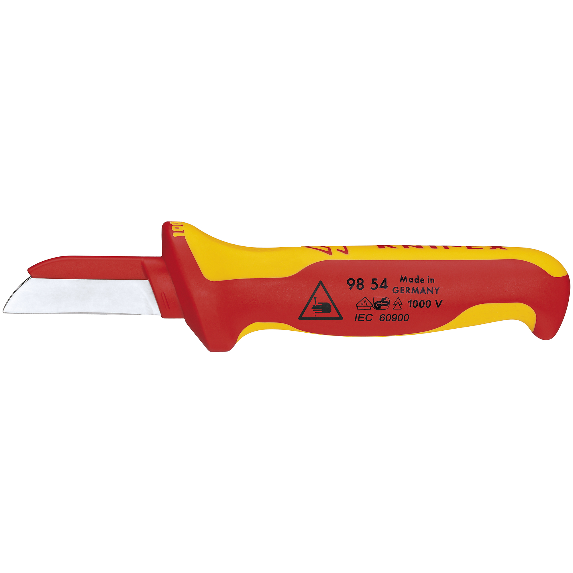 KNIPEX Cable Knife - 7.5in., 1000V, Comfort Grip, 1 31/32in. Blade Length, Model# 98 54